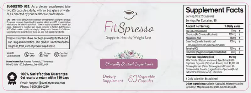 fitspresso label